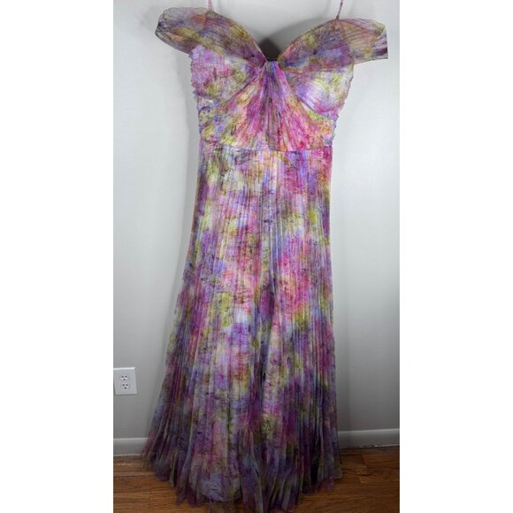 Theia Purple Wisteria Gown Organza Strapless A-line Maxi Dress Size 4 NWT - Picture 2 of 10